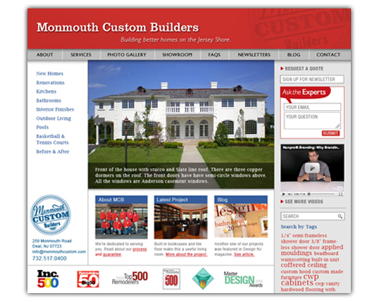 Monmouth Custom Builders Website