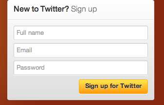 Twitter Sign Up